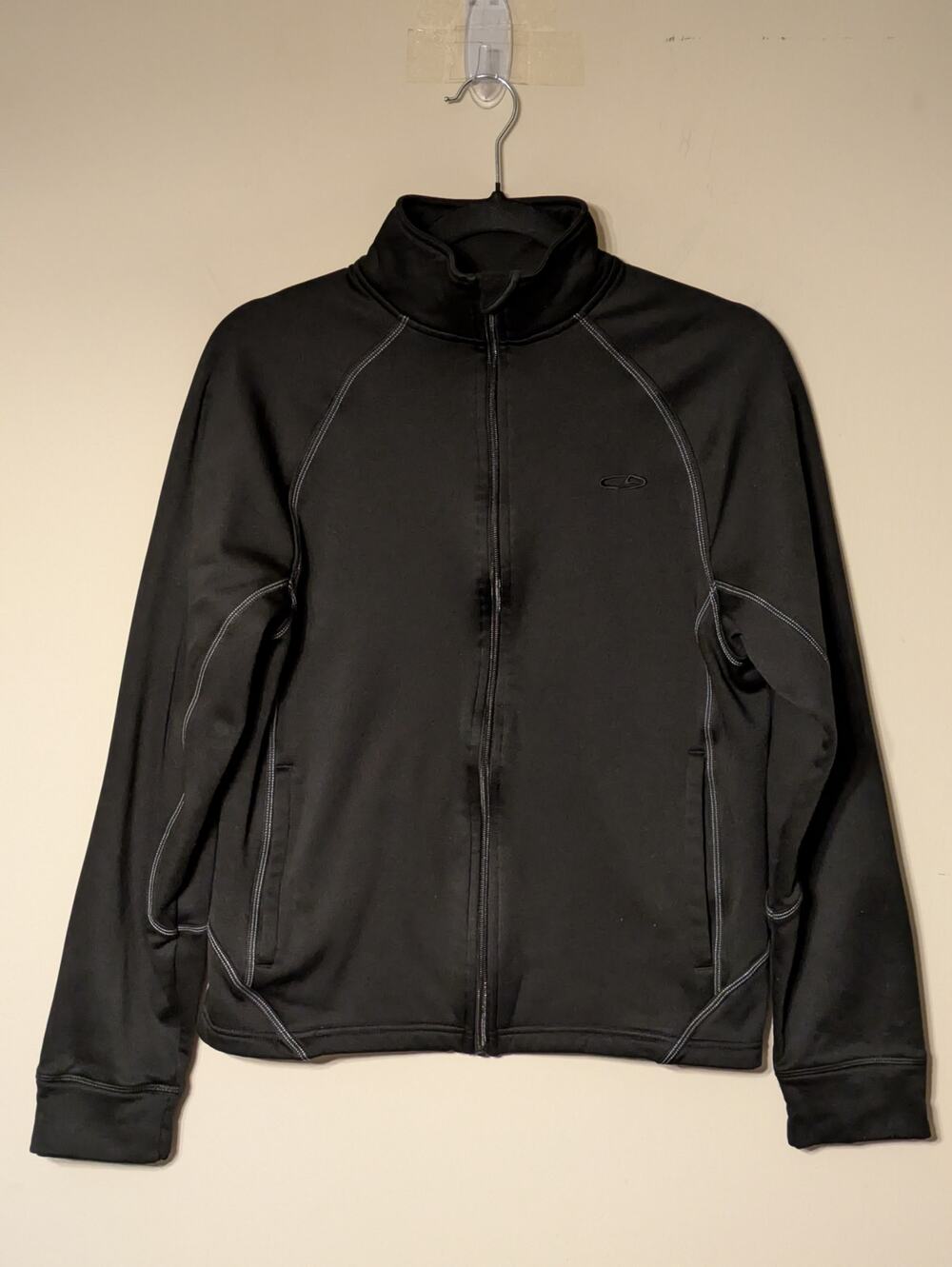 C9 By Champion Sz S Fleece Full-Zip Athletic Jacket Black w/ Contrast Stitching